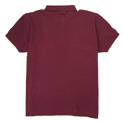 Puma Men's Maroon Cotton Short Sleeve Polo Shirt XXL