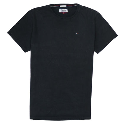 Tommy Jeans Men's Black XS Regular Fit Cotton Crew Neck T-Shirt