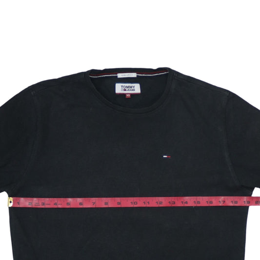 Tommy Jeans Men's Black XS Regular Fit Cotton Crew Neck T-Shirt