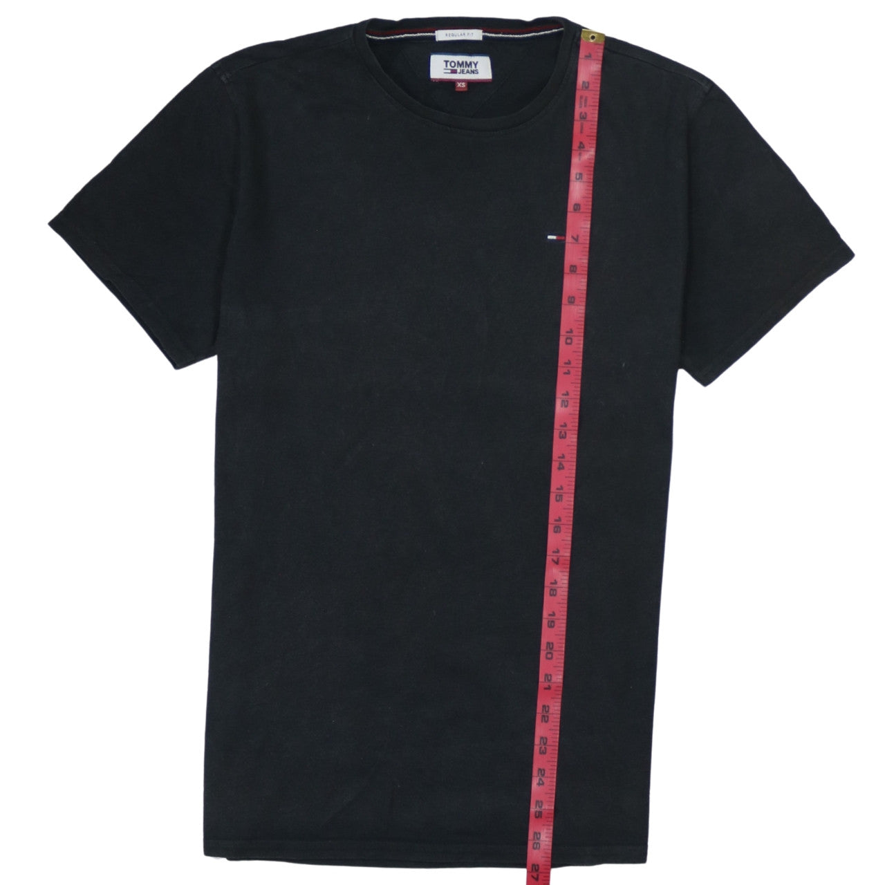 Tommy Jeans Men's Black XS Regular Fit Cotton Crew Neck T-Shirt