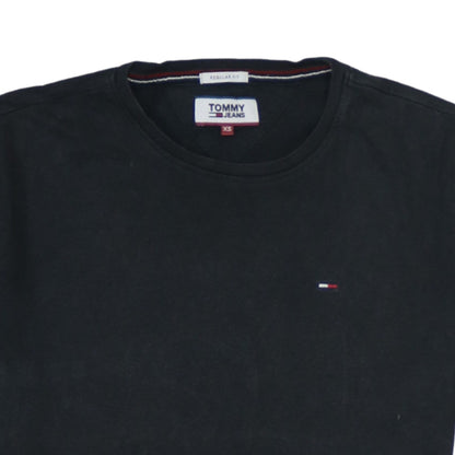 Tommy Jeans Men's Black XS Regular Fit Cotton Crew Neck T-Shirt