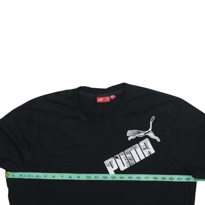 Puma Men's Black Long Sleeve Graphic Logo T-Shirt XL