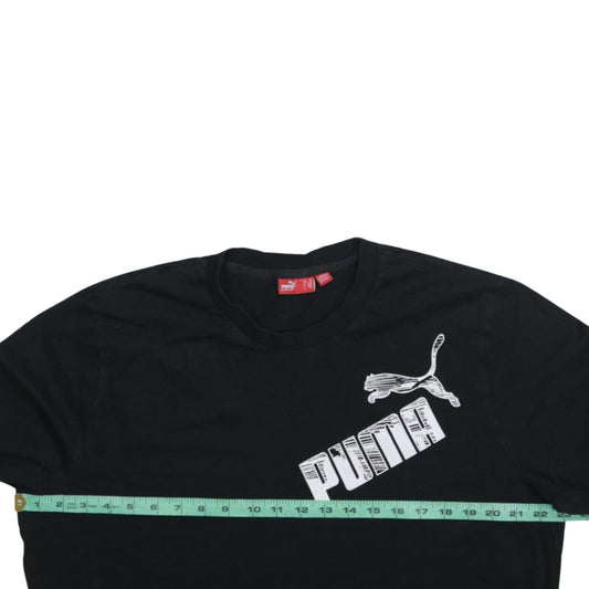 Puma Men's Black Long Sleeve Graphic Logo T-Shirt XL