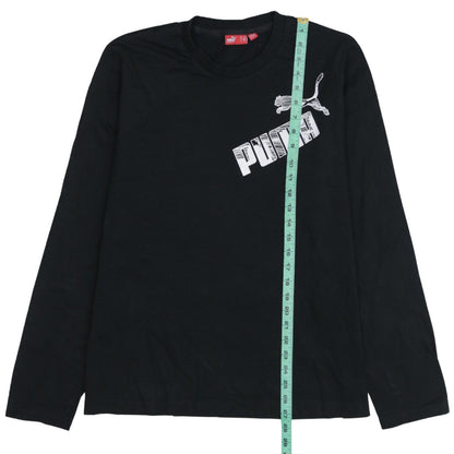 Puma Men's Black Long Sleeve Graphic Logo T-Shirt XL