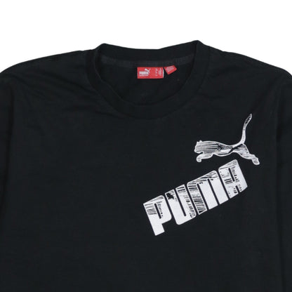 Puma Men's Black Long Sleeve Graphic Logo T-Shirt XL