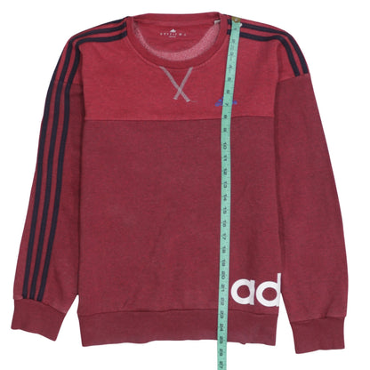 Adidas Men’s Red Crew Neck Sweatshirt S Sports Pullover