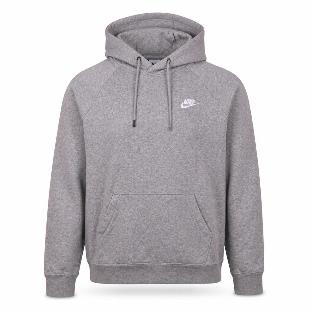 Nike Men's Grey Pullover Hoodie M Regular Fit Fleece Sweatshirt