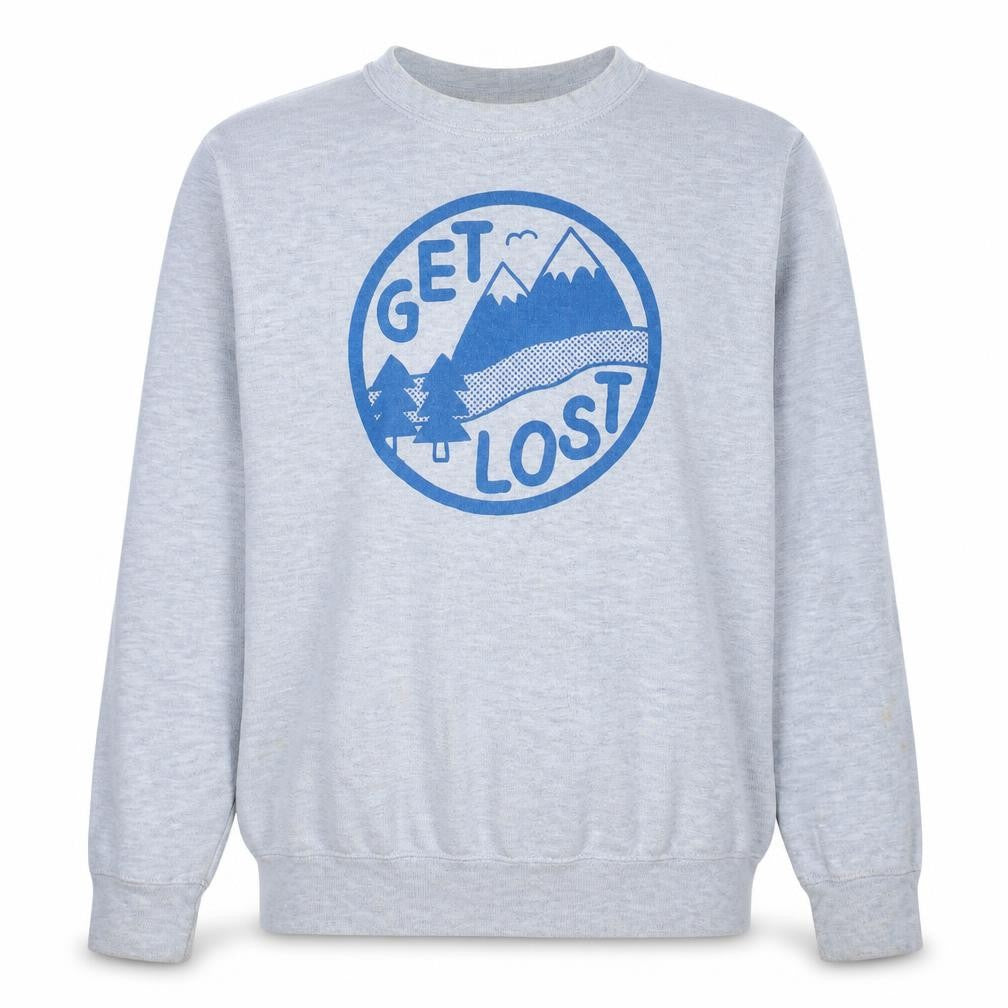 hello DODO Men's Grey 'Get Lost' Pullover Sweatshirt M