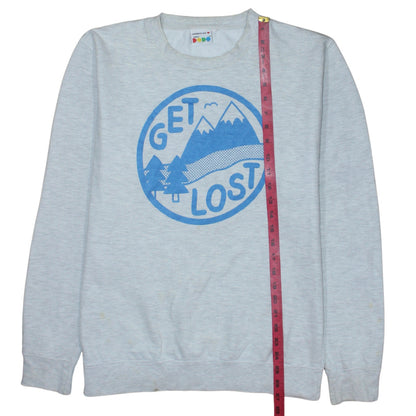hello DODO Men's Grey 'Get Lost' Pullover Sweatshirt M
