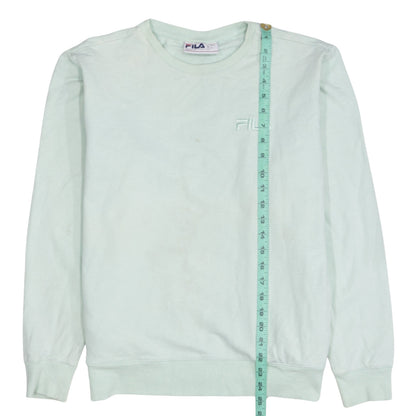 FILA Women's Mint Green Crew Neck Sweatshirt Size L Cotton Casual