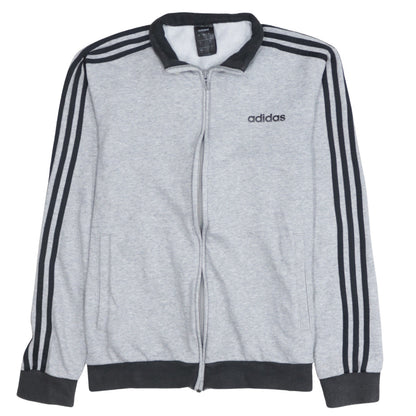 Adidas Men's Grey Small Track Jacket Full Zip Lightweight Activewear