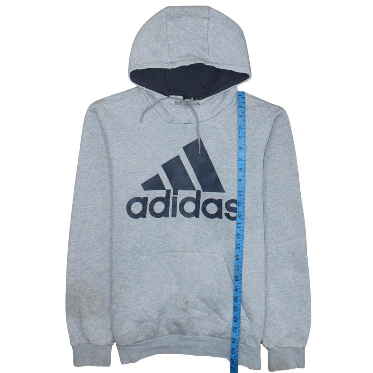 Adidas Mens Grey XL Pullover Hoodie Fleece Sports Sweatshirt