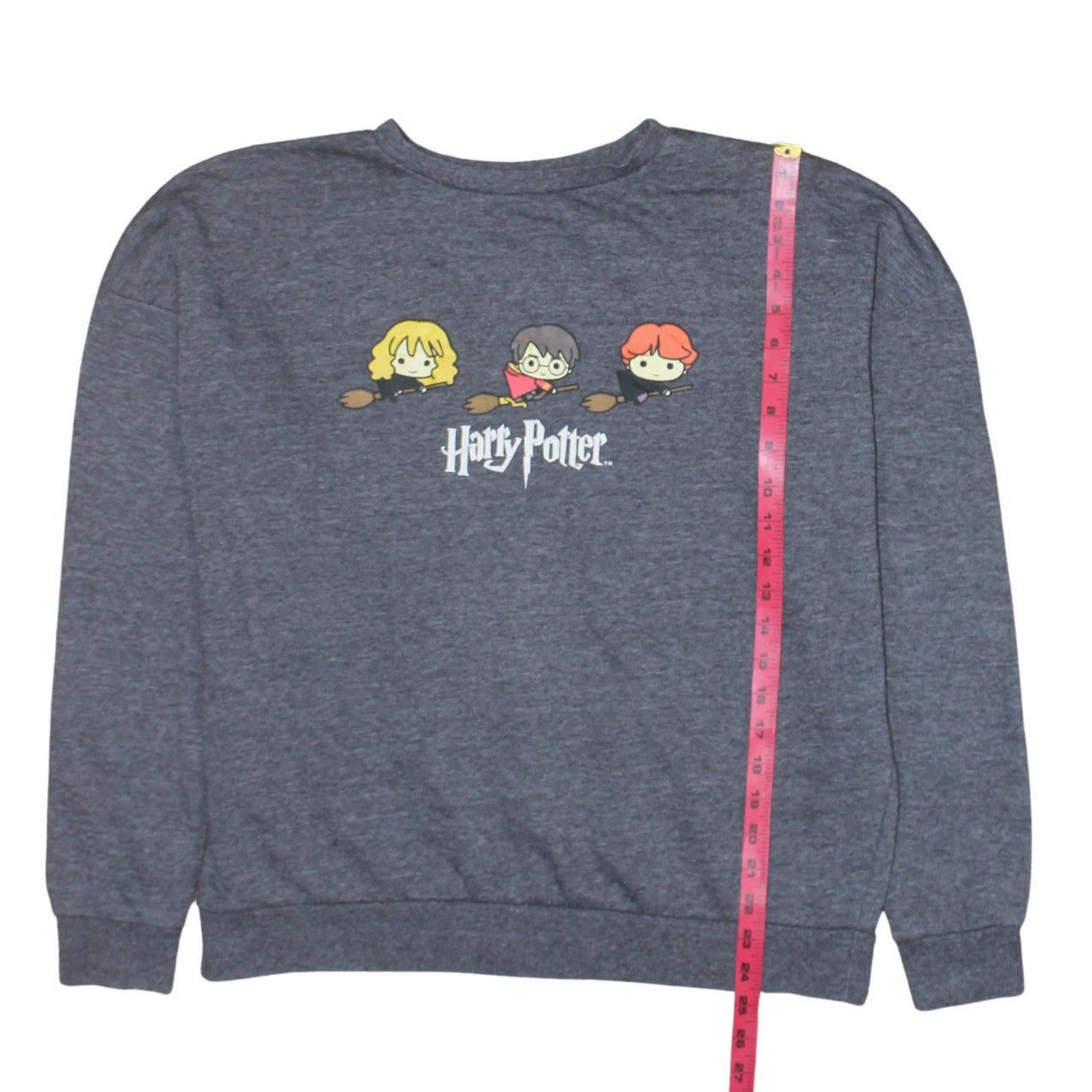 Harry Potter Unisex Adults Grey Sweatshirt L Crew Neck Graphic Print