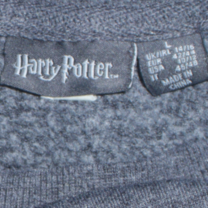 Harry Potter Unisex Adults Grey Sweatshirt L Crew Neck Graphic Print