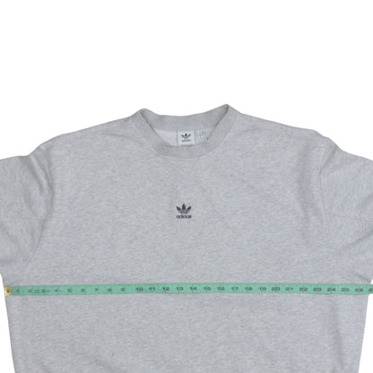 Adidas Women Grey Crew Neck Pullover Sweatshirt Size 14 Regular