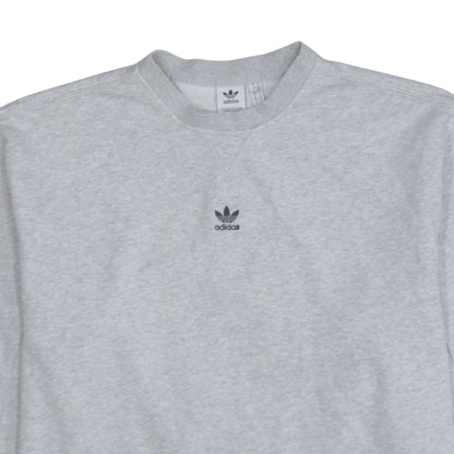 Adidas Women Grey Crew Neck Pullover Sweatshirt Size 14 Regular