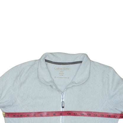 Calvin Klein Performance Men's Grey 1/2 Zip Pullover Sweatshirt Medium Quick Dry