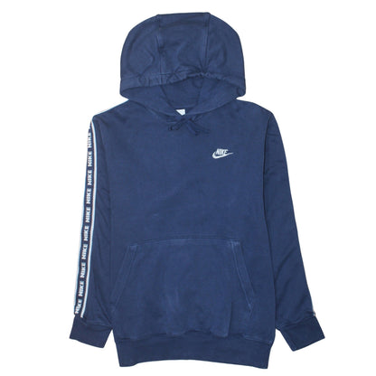 Nike Men’s Blue Pullover Hoodie Small Regular Fit Logo Sweatshirt