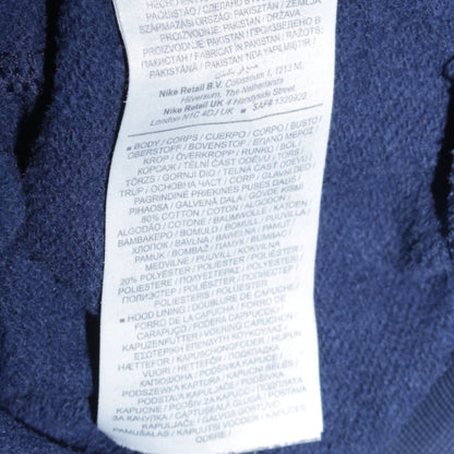 Nike Men’s Blue Pullover Hoodie Small Regular Fit Logo Sweatshirt