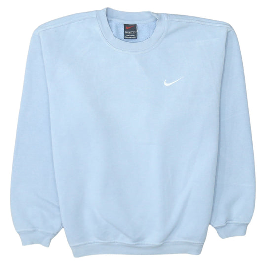 Nike Women Light Blue Crew Neck Pullover Sweatshirt M (8-10)