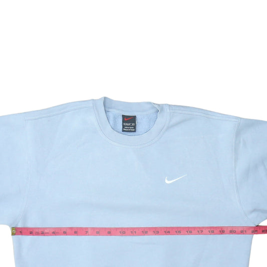 Nike Women Light Blue Crew Neck Pullover Sweatshirt M (8-10)