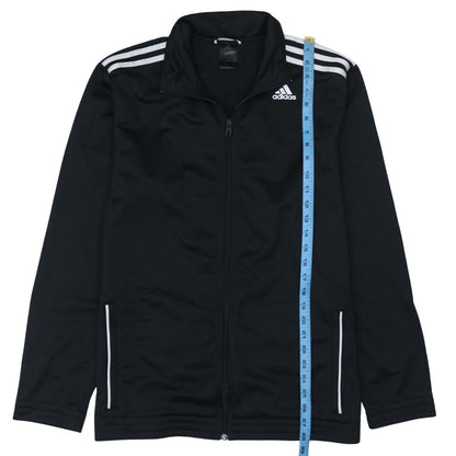 Adidas Men's Black Track Jacket L Full Zip Lightweight Sports Top