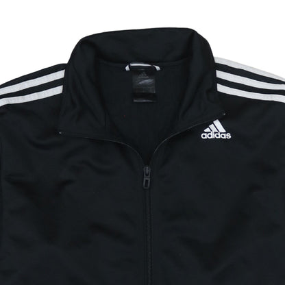 Adidas Men's Black Track Jacket L Full Zip Lightweight Sports Top