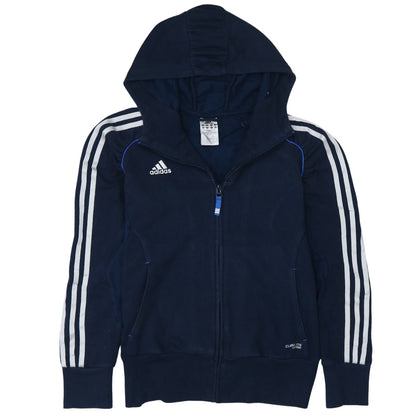 Adidas Women Navy Blue Full Zip Hoodie Size 12 Classic Sportswear