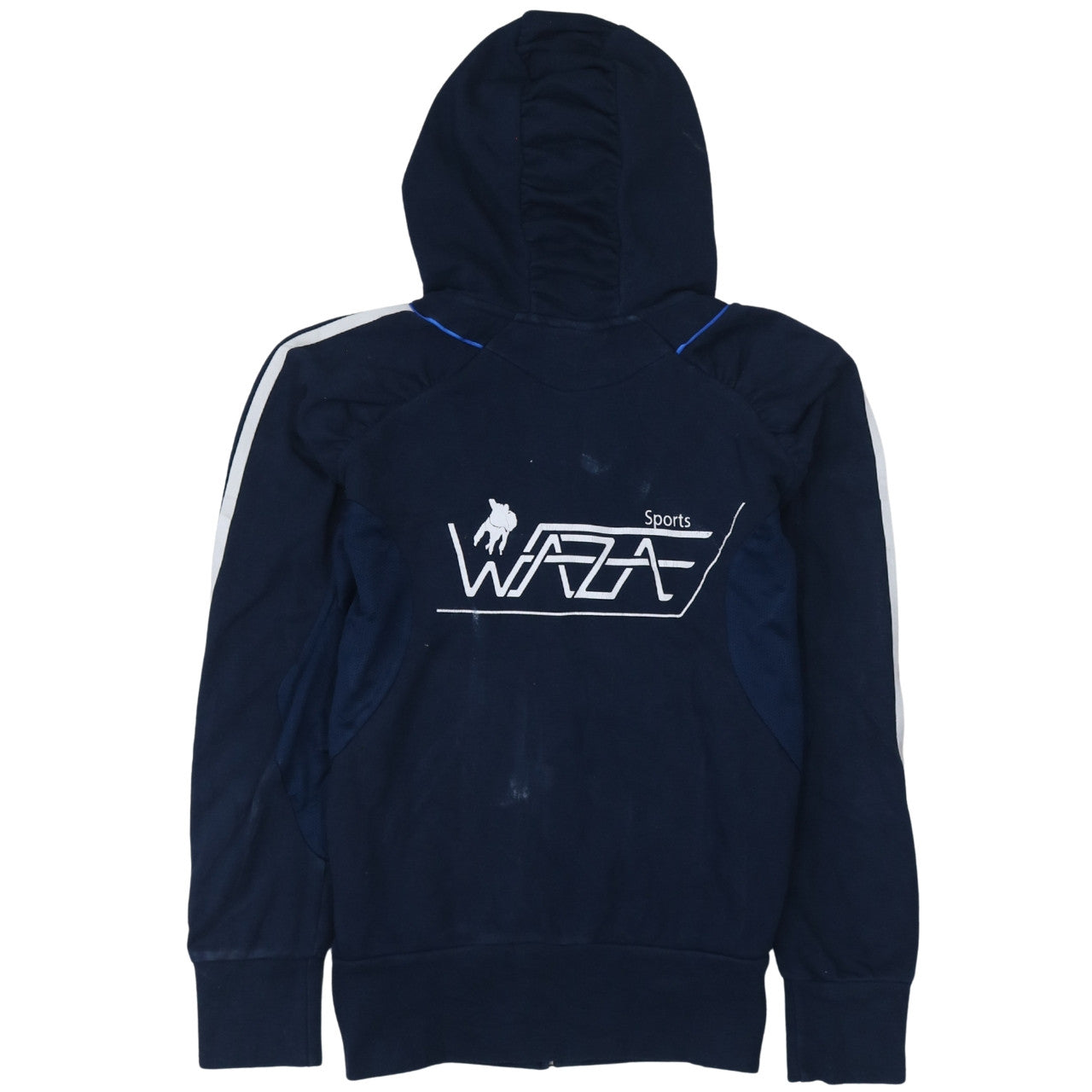 Adidas Women Navy Blue Full Zip Hoodie Size 12 Classic Sportswear
