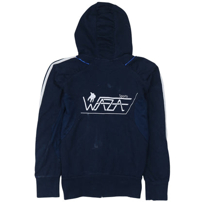 Adidas Women Navy Blue Full Zip Hoodie Size 12 Classic Sportswear