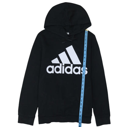 Adidas Women’s Black Pullover Hoodie L 16-18 Logo Sweatshirt