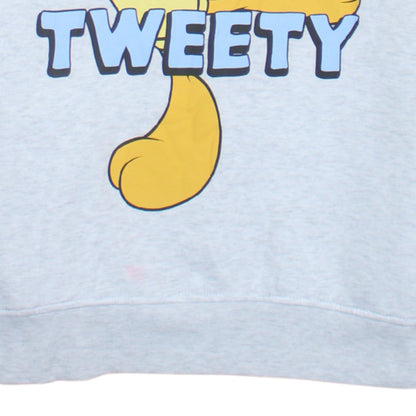 Primark Looney Tunes Women's Grey XS Tweety Graphic Pullover Hoodie