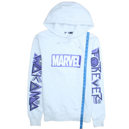 Marvel Unisex White XS Pullover Hoodie Graphic Print Black Panther