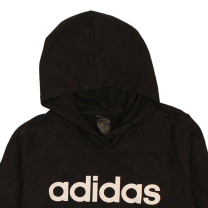 Adidas Womens Black 2XL Pullover Hoodie Logo Print Sweatshirt