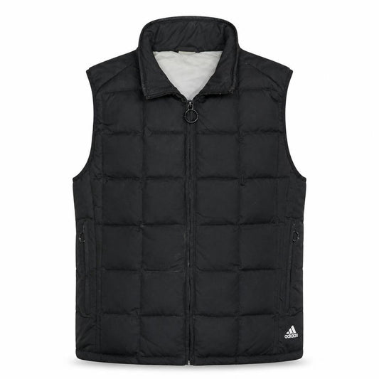 Front view of Adidas Women's Black Padded Puffer Waistcoat, size 12
