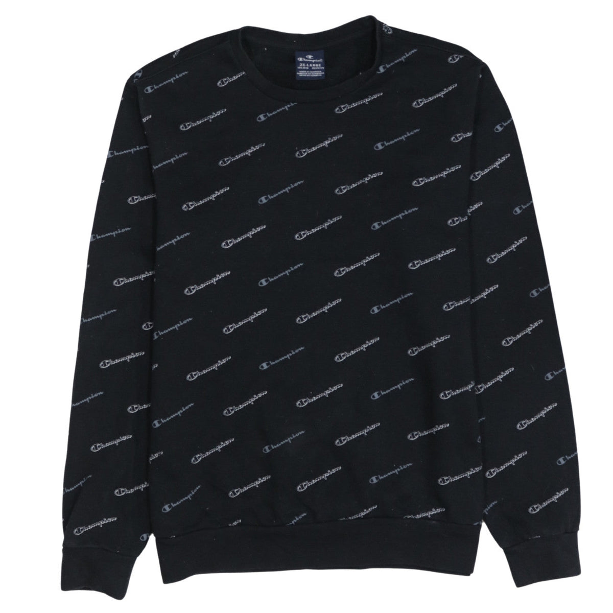 Champion Boys Black Logo Pullover Sweatshirt 2XL 15-16 Years