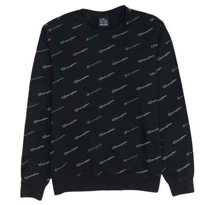 Champion Boys Black Logo Pullover Sweatshirt 2XL 15-16 Years