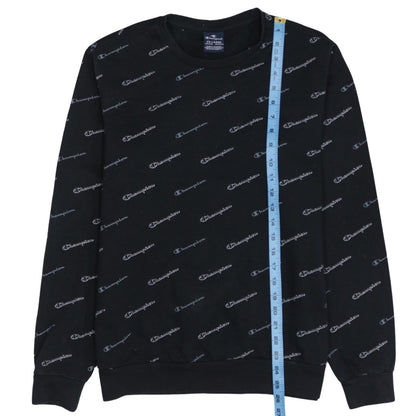 Champion Boys Black Logo Pullover Sweatshirt 2XL 15-16 Years