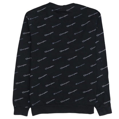 Champion Boys Black Logo Pullover Sweatshirt 2XL 15-16 Years