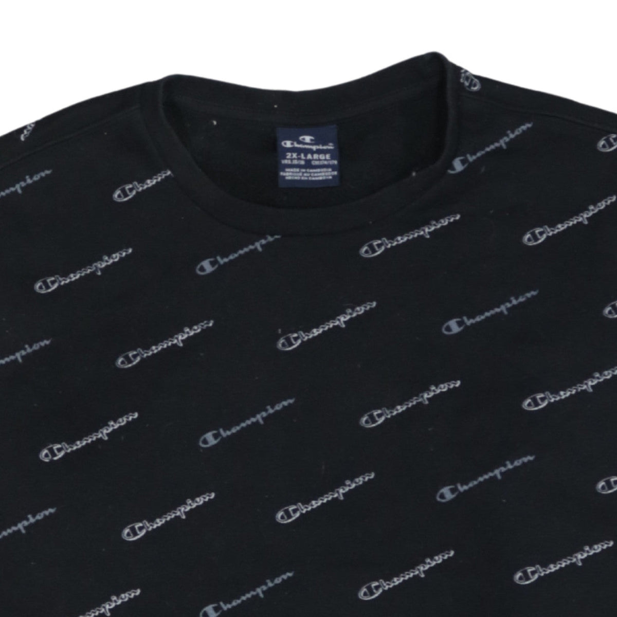 Champion Boys Black Logo Pullover Sweatshirt 2XL 15-16 Years