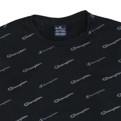 Champion Boys Black Logo Pullover Sweatshirt 2XL 15-16 Years
