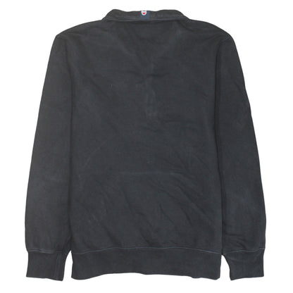 Champion Mens Black Medium 1/4 Zip Fleece Sweatshirt