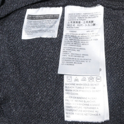 Levi's Mens Black Red Pullover Hoodie L Graphic Fleece Logo Sweatshirt