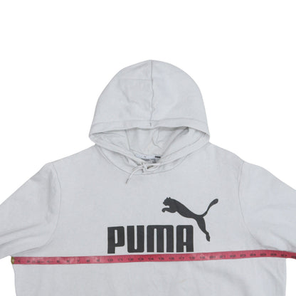 Puma Men's Grey 2XL Pullover Logo Hoodie Sweatshirt