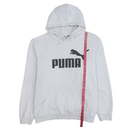 Puma Men's Grey 2XL Pullover Logo Hoodie Sweatshirt