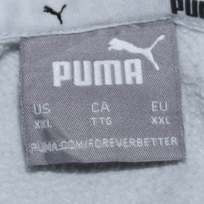 Puma Men's Grey 2XL Pullover Logo Hoodie Sweatshirt