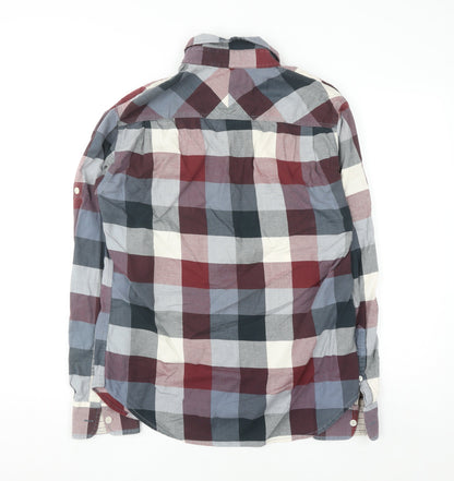French Connection Men's Multicoloured Check Cotton Button-Up Shirt S