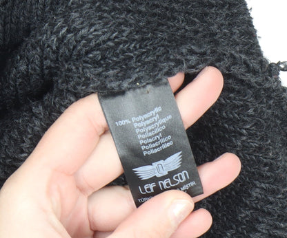 Leif Nelson Men's Grey Roll Neck Chunky Knit Jumper L