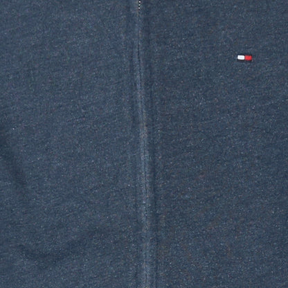 Tommy Hilfiger Men Blue Full Zip Hoodie Size S Classic Fit