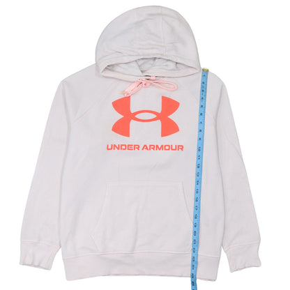 Under Armour Womens Pink Logo Hoodie XL Relaxed Fit Pullover